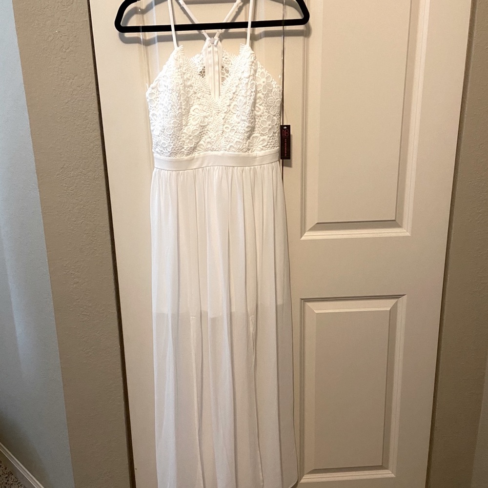 Lacy shear maxi dress.